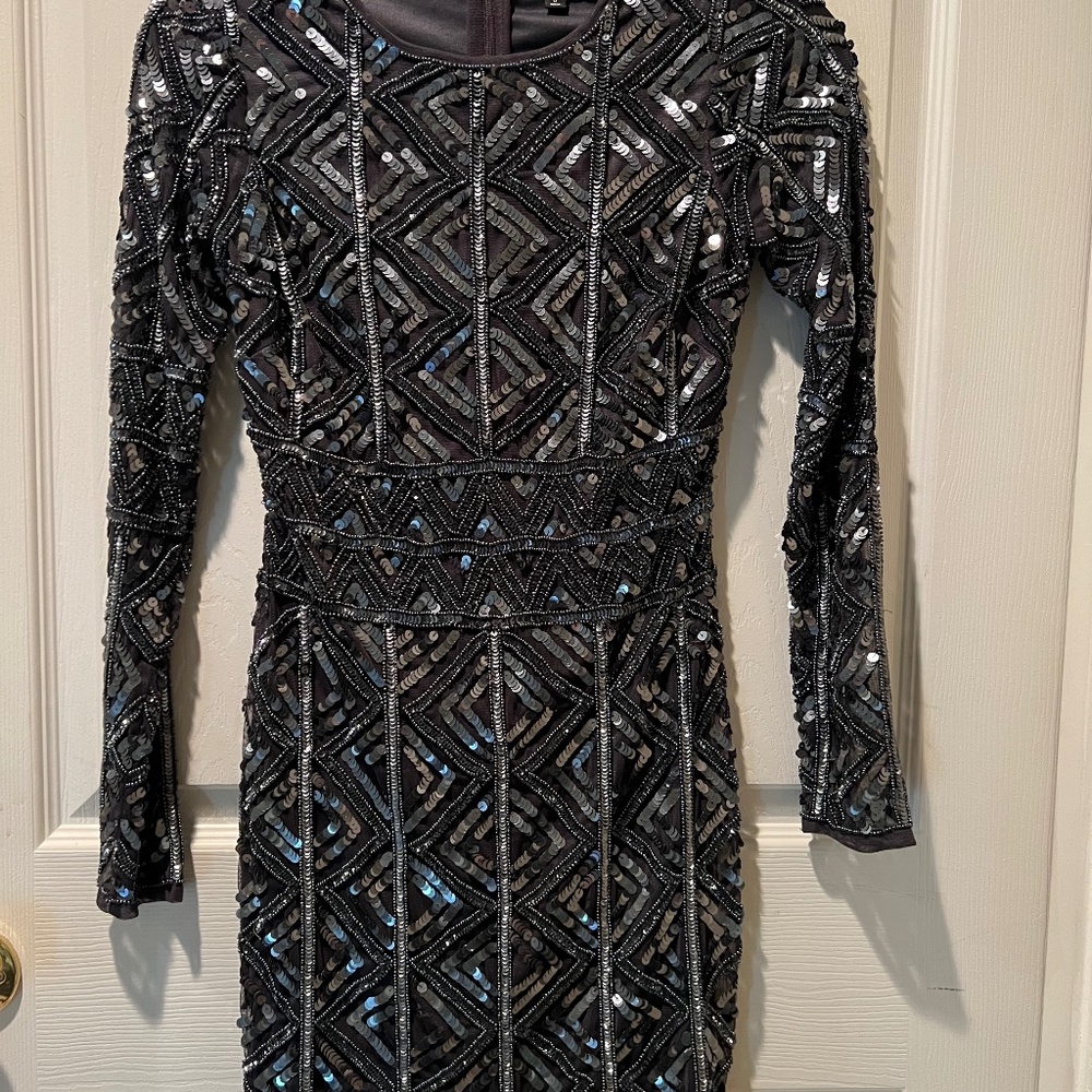Gianni Bini Black Long Sleeve Dress